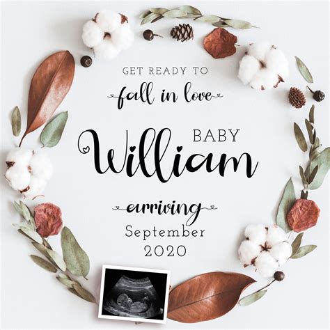 fall pregnancy announcement template|editable pregnancy announcement.